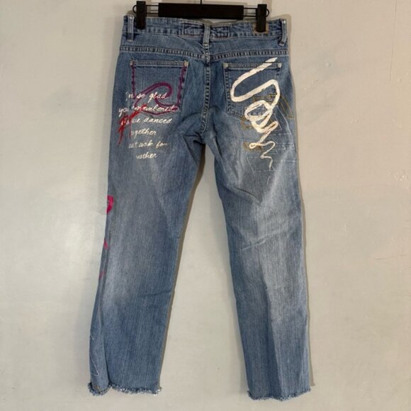 Vintage 90s Blue Paint Graffiti Jeans💥💥 - Picture 2 of 5